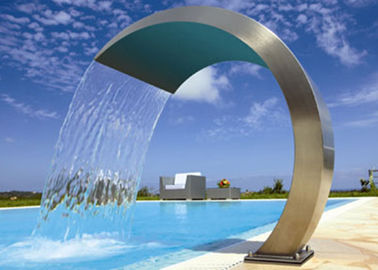 China Fuente de agua simple del acero inoxidable del estilo, características inoxidables del agua de la piscina de acero proveedor
