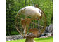 OEM Casting Antique Brass Finish World Globe Statue