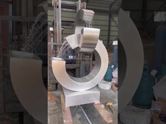 fuente de agua escultura de acero inoxidable