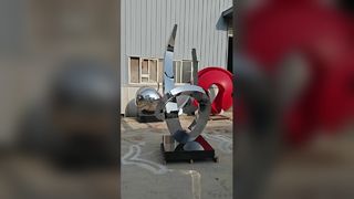 ribbon stainless steel sculpture