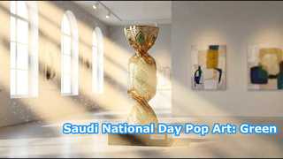Arte islámico de lujo: escultura de caramelo retorcido de oro saudí | Decoración moderna personalizada