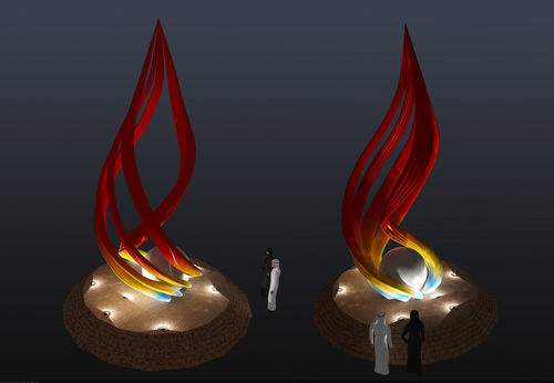Últimos blogs de la empresa sobre Proyecto de la escultura del metal de la llama en árabe del saudí