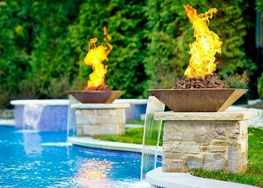 Garden Fire Pit Water Feature Combo , Fire Pit And Water Feature 2.5mm Thicknes