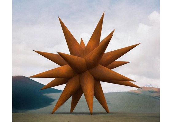 Un buen precio. Escultura de acero grande de la estrella de Corten del metal para la decoración de la Navidad en línea