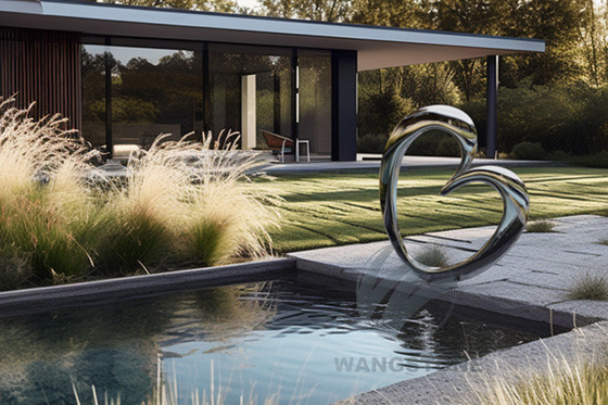 Un buen precio. Jardín de arte moderno Espejo de amor pulido Escultura de corazón en línea