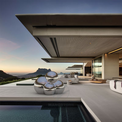 Un buen precio. Arte de acero inoxidable Escultura de metal pulido al aire libre Diseño de adoquines en línea