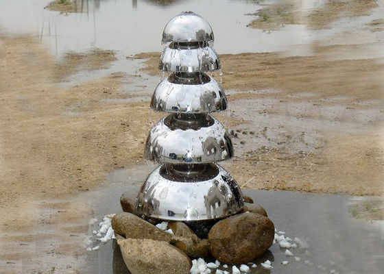 Un buen precio. Diseño pulido espejo del semicírculo de la característica cinco del agua del acero inoxidable en línea