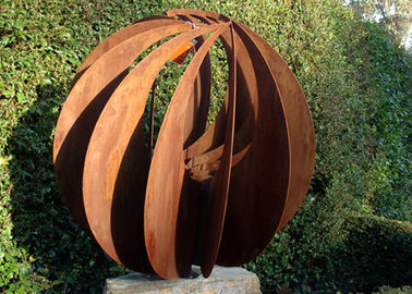 Un buen precio. Tamaño del metal de Corten diverso de la escultura al aire libre hueco de acero de la esfera disponible en línea