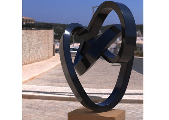 Un buen precio. Arte de metal pintado a medida Acero inoxidable Escultura abstracta torcida para exteriores en línea