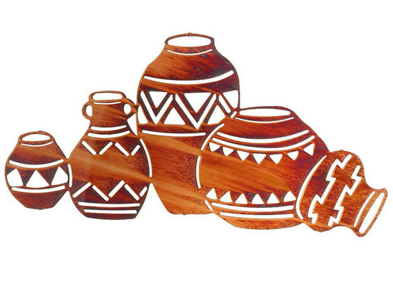 Un buen precio. Final oxidado del metal de la pared de la escultura de los naturales de la forma interior contemporánea de la cerámica en línea