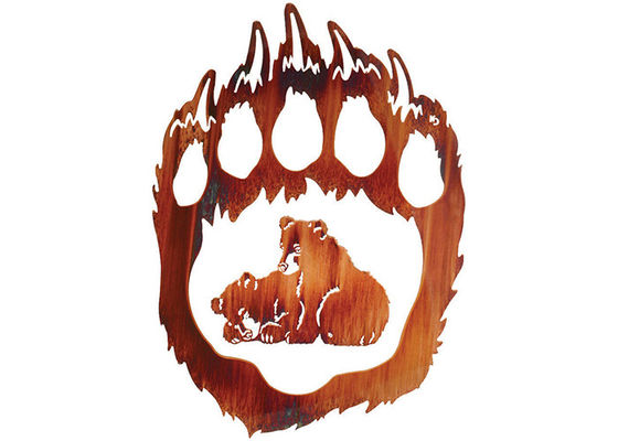 Un buen precio. Arte único juguetón de la pared del metal de Cubs de oso dos, escultura de la decoración de la pared del metal en línea