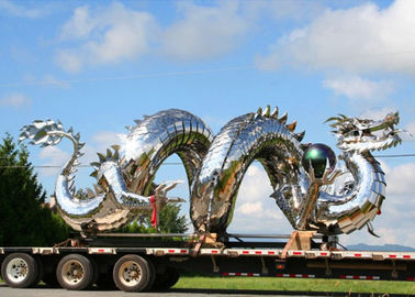 Un buen precio. Escultura grande del dragón del chino tradicional, escultura del jardín del dragón del metal en línea