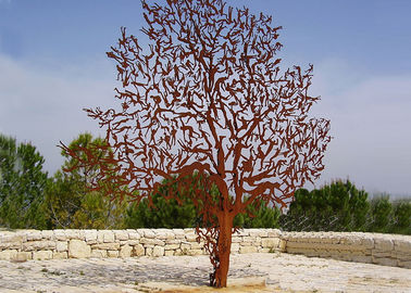 Un buen precio. Tamaño modificado para requisitos particulares estabilidad al aire libre cortado laser de la corrosión de la escultura del árbol del metal en línea