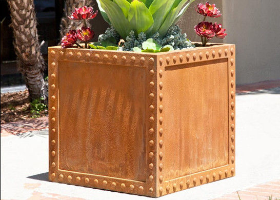 Un buen precio. Potes de acero comerciales del plantador de Corten para la estabilidad de la corrosión de la yarda/jardín en línea