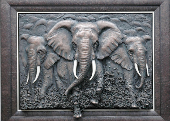 Un buen precio. Metal la escultura del arte de la pared/la función multi del alivio de Bas del elefante del bronce en línea