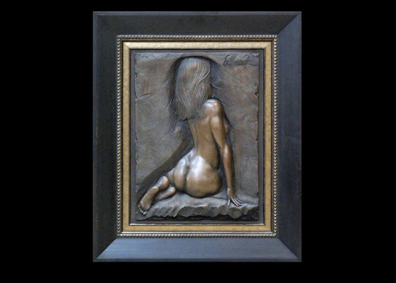 Un buen precio. A la derecha corrosión anti del hermoso diseño occidental de las esculturas de bronce aquí que espera en línea