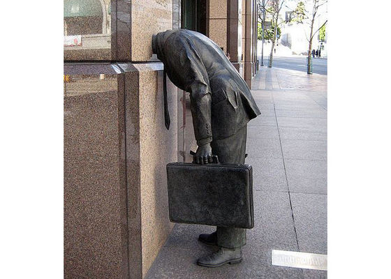 Un buen precio. Tamaño natural Arte callejero moderno al aire libre Fundido Escultura de hombre de bronce en línea