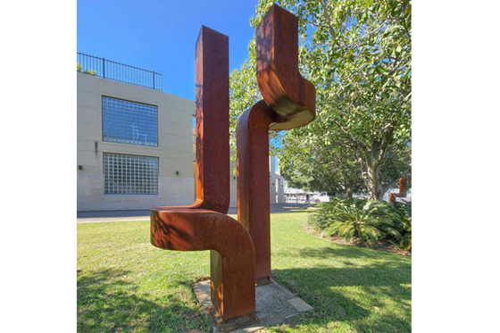 Un buen precio. Escultura de jardín de acero corten hecha a mano contemporánea al aire libre en línea