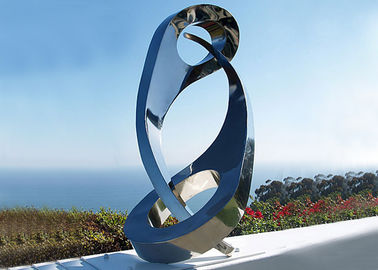 Escultura pública para la decoración, altura del acero inoxidable del espejo de Yin Yang del 180cm