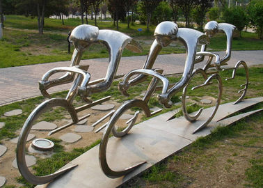 Un buen precio. Acero inoxidable de la escultura abstracta del ciclista del metal para la decoración del jardín en línea