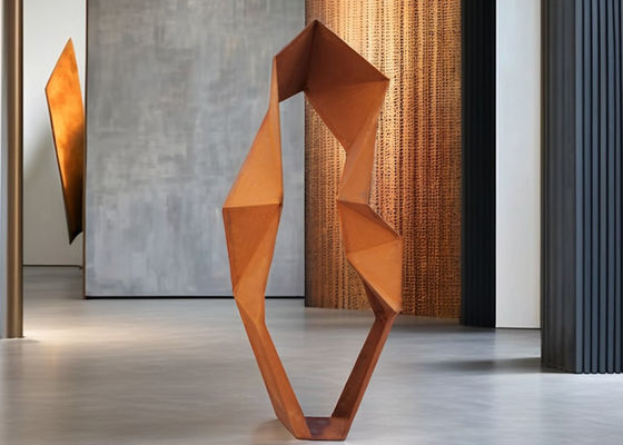 Un buen precio. Arte Metálico Contemporáneo Abstracto Geométrico Escultura Técnica de Soldadura de Acero Corten Moderno en línea