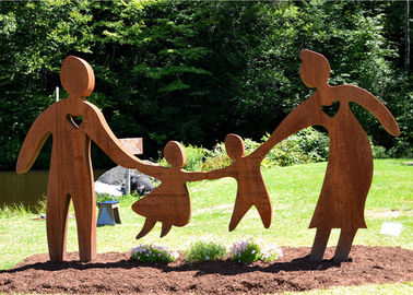 Un buen precio. El jugar de acero de los padres y de los niños de la familia de la escultura de Corten de la decoración del arte del jardín en línea