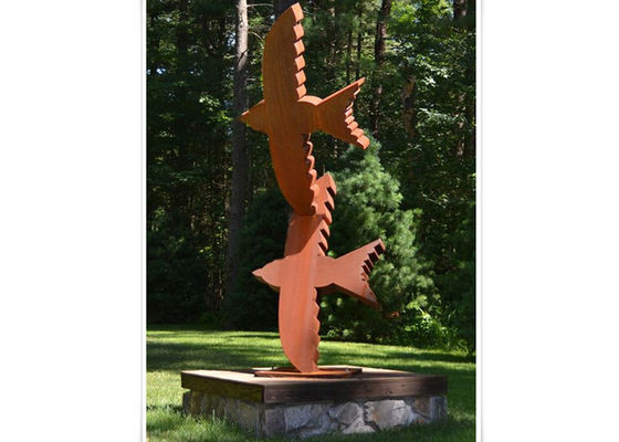Un buen precio. Escultura de acero de Corten del estilo de los pájaros de los animales, arquitectura abstracta del acero de Corten en línea