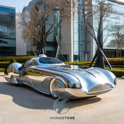 Un buen precio. Varios acabados disponibles Escultura de automóviles de acero inoxidable para el paisaje urbano en línea
