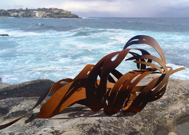 Un buen precio. Escultura de acero de Corten del jardín oxidado grande, decoración al aire libre del extracto de la escultura del metal en línea