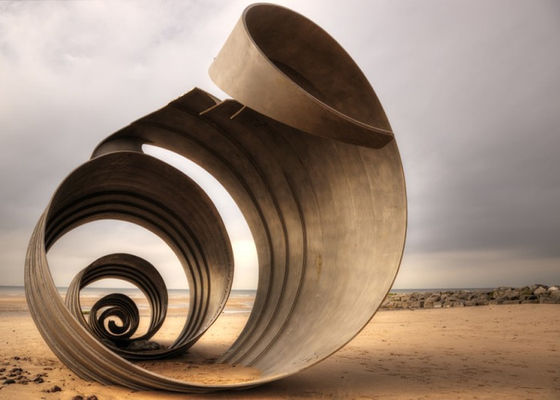 Un buen precio. Ornamentos del jardín del metal de la concha, escultura grande del acero inoxidable del parque abstracto en línea