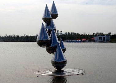 Un buen precio. Esculturas abstractas al aire libre del jardín del acero inoxidable, ornamentos del jardín del metal de la decoración en línea