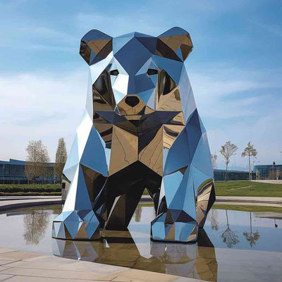 Un buen precio. China Decoración de esculturas Escultura de oso de acero inoxidable pulido en línea