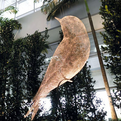 Un buen precio. Jardín moderno exterior de metal animal de acero inoxidable de alambre escultura de pájaros en línea