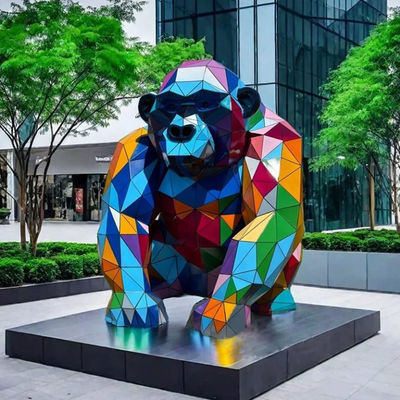 Un buen precio. China Escultura de decoración Cortar con láser Escultura de mono de acero inoxidable en línea