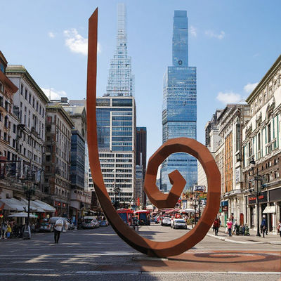 Un buen precio. Gran arte de óxido metálico al aire libre Parque urbano Paisaje climatizado Vendedor de esculturas de acero en línea