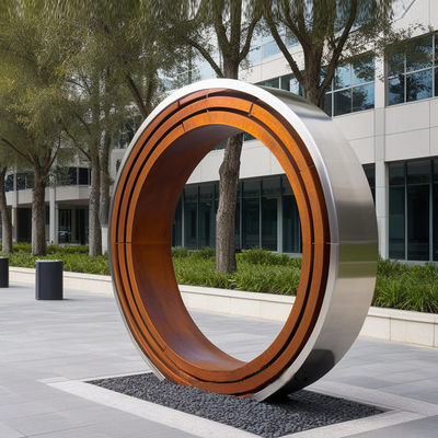 Un buen precio. Decoración Corrosión natural Cambio climático Acero y acero inoxidable Esculptura de círculos en línea