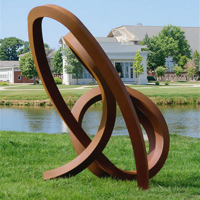 Un buen precio. Rusty Weathering Seel Abstract Metal Arte de jardín Escultura al aire libre en línea