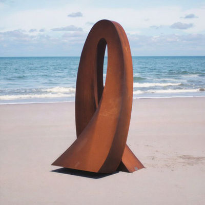 Un buen precio. Escultura de paisaje oxidada de acero corten personalizada para decoración exterior en línea