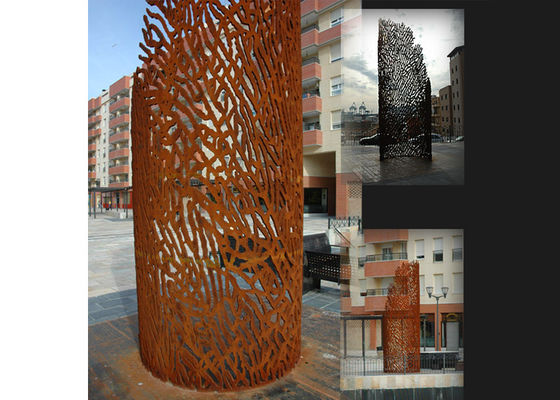 Un buen precio. Escultura de acero de Corten del corte del laser del metal, esculturas aherrumbradas del jardín del metal en línea