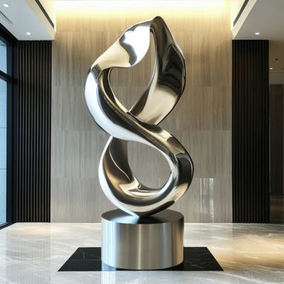 Un buen precio. Contemporary Indoor/Outdoor Decoration Stainless Steel Infinity Loop Sculpture en línea