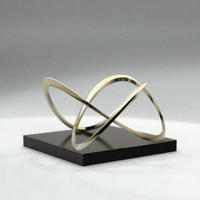 Un buen precio. High-Gloss Golden Intertwined Sculpture - Luxury Interior Art Decoration for Commercial Space en línea