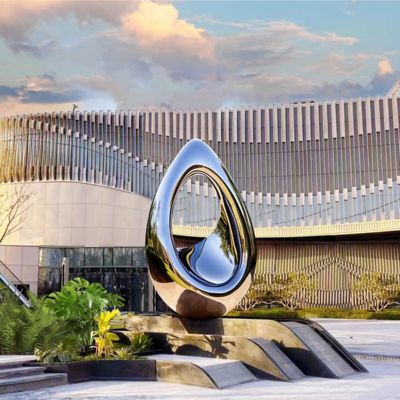 Un buen precio. Outdoor Decoration Mirror Polished Stainless Steel Teardrop Sculpture en línea