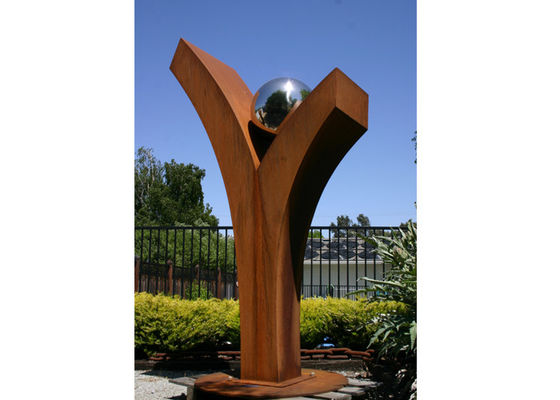 Un buen precio. Forja de la escultura de Corten y técnica de bastidor de acero abstractas al aire libre en línea
