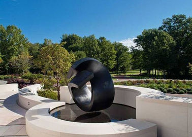 Un buen precio. Tamaño disponible pintado negro de la escultura al aire libre abstracta moderna del acero inoxidable diverso en línea