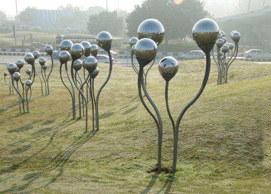 Un buen precio. Escultura contemporánea del globo del metal de la escultura del acero inoxidable de la decoración en línea