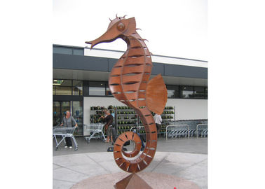 Un buen precio. Escultura animal del Seahorse de Corten del metal de acero decorativo grande de la escultura en línea