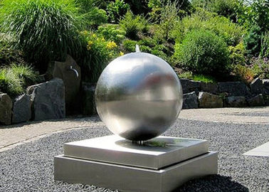 Un buen precio. Fuente al aire libre cepillada de la bola del agua del acero inoxidable de la escultura de la decoración de Wangstone en línea