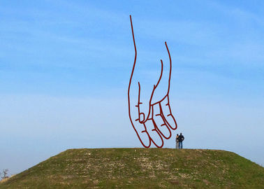 Un buen precio. Escultura decorativa grande de la mano del metal del arte de la escultura de acero al aire libre moderna de Corten en línea