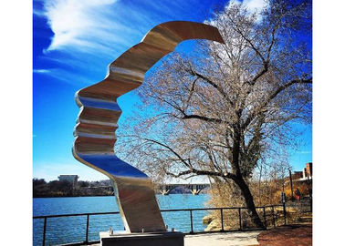 Un buen precio. Final al aire libre abstracto de Matt de la escultura de la cara de los artistas de la escultura del acero inoxidable en línea