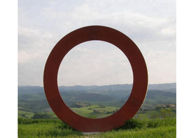 Un buen precio. Forja de la escultura del anillo de Corten del arte contemporáneo del metal y técnica de bastidor de acero en línea